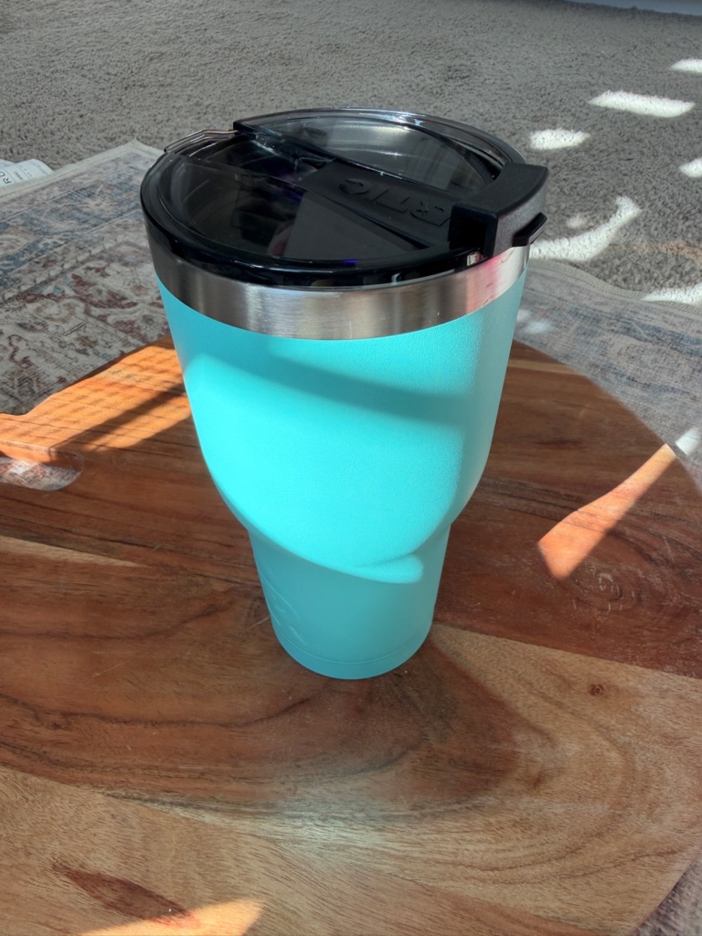 RTIC Turquoise Insulated Tumbler with Slide Lid - Picture 4 of 12